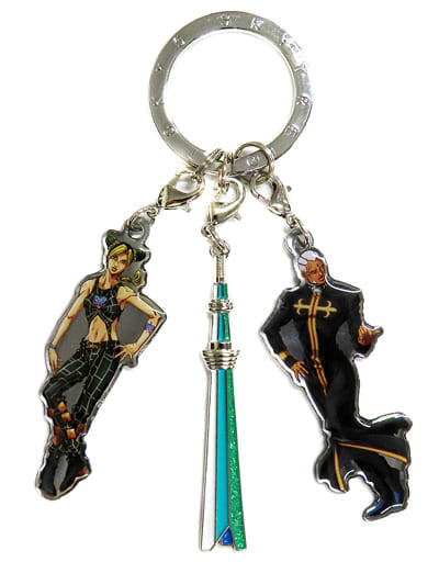 Cujoh Jolyne Enrico Pucci JoJo's Bizarre Adventure Triple Key Chain Jojotree Jojo's Bizarre Adventure in Tokyo Skytree Limited Key Chain [USED]