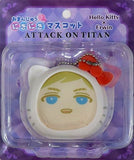 Hello Kitty Erwin Attack On Titan X Sanrio Characters Omanjuu Niginigi Mascot Attack on Titan Key Ring [USED]