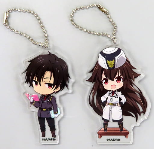 Shinei Nouzen Frederica Rosenford 86 Mini Chara SD Acrylic Charm ANIPLEX+ Limited Blu-ray/DVD Vol.6 Purchase Bonus Set of 2 Charm [USED]