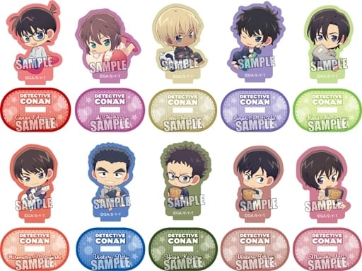 Conan Edogawa, etc. Detective Conan Trading Mini Acrylic Stand Relax Ver. All 10 Types Set Acrylic Stand [USED]