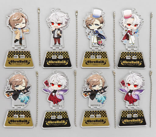 Kuzuha, etc. Vtuber Nijisanji ChroNoiR Trading Acrylic Stand Key Chain animatecafe Business Trip Version Limited All 8 Types Set Key Chain [USED]