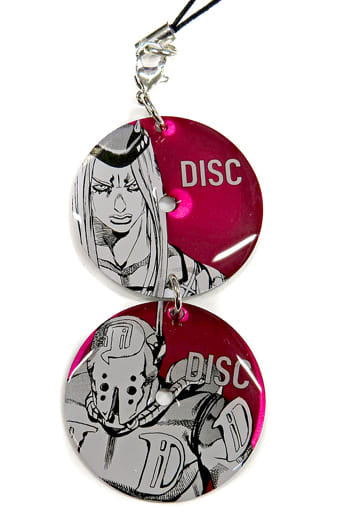 Narciso Anasui JoJo's Bizarre Adventure Part 6: Stone Ocean Metal Disc Type Key Chain Hirohiko Araki Original Art Exhibition JOJO Ripple of Adventure Limited Key Chain [USED]