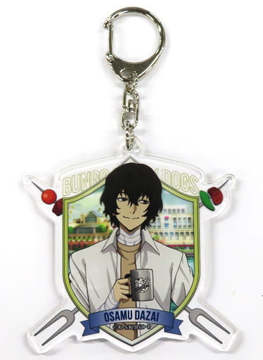 Osamu Dazai Newly Drawn Tanteisha no Kyusoku: BBQ-hen Bungo Stray Dogs Acrylic Keychain Armed Detective Agency Sales Department Marui Branch Limited Key Chain [USED]