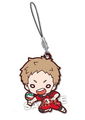 Morisuke Yaku Haikyu!! Nitotan Nekoma High School Second Uniform Rubber Mascot Key Chain [USED]