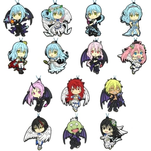 Rimuru Tempest, etc. That Time I Got Reincarnated as a Slime Ichiban Kuji Thank You For Your Vote! Rimuru Festival Edition Rubber Charm Kyun Chara Illustrations Prize G All 14 Types Set Charm [USED]