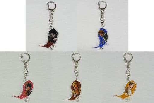 Ellen Yeager, etc. Attack on Titan Trading Acrylic Key Chains A Ver. Online Exhibition Limited All 5 Types Set Key Chain [USED]