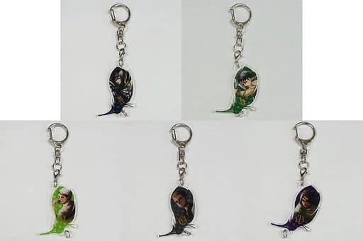 Mikasa Ackerman, etc. Attack on Titan Trading Acrylic Key Chains B Ver. Online Exhibition Limited All 5 Types Set Key Chain [USED]