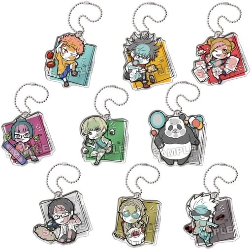 Nobara Kugisaki, etc. Jujutsu Kaisen Pita! Deformed 1st Ending Acrylic Keychain All 9 Types Set Key Chain [USED]