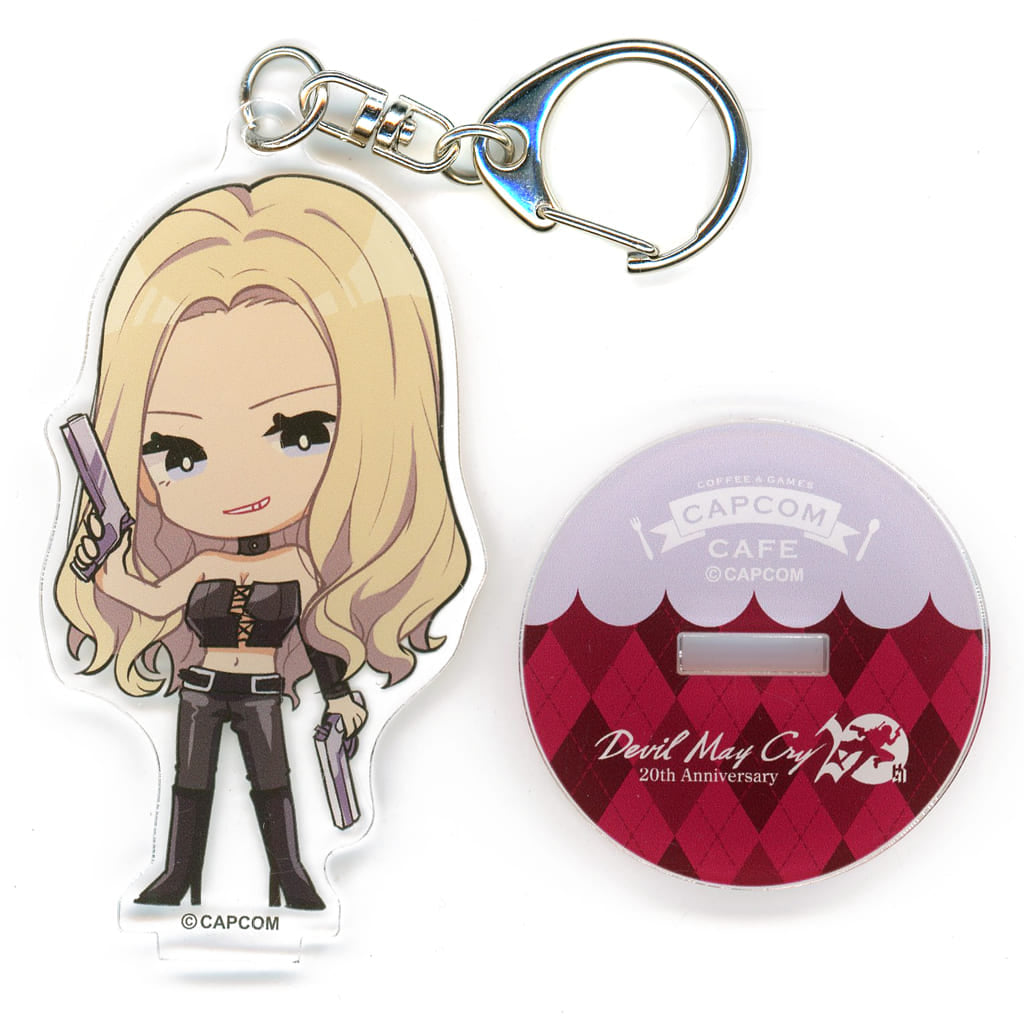 Devil May Cry Trish 3 20th Anniversary Trading Acrylic Stand Keychain Capcom Cafe Limited Keychains [USED]