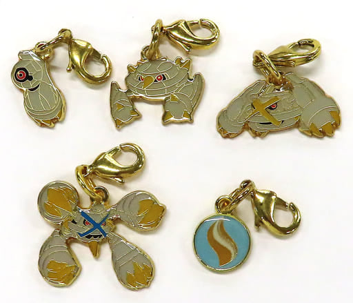 Shiny Silver Mega Metagross Pokemon Metal Charm Set Pokemon Center Limited Charm [USED]
