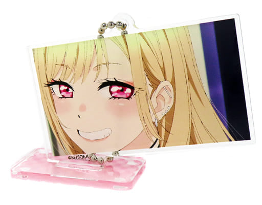 Marin Kitagawa Grinning Face My Dress-Up Darling Random Acrylic Stand Key Chain Memorial Collaboration Cafe in Smile Base Cafe Limited Key Chain [USED]