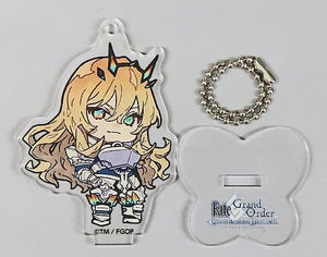 Saber/Barghest Fate/Grand Order SD Mini Acrylic Mascot Key Chain [USED]