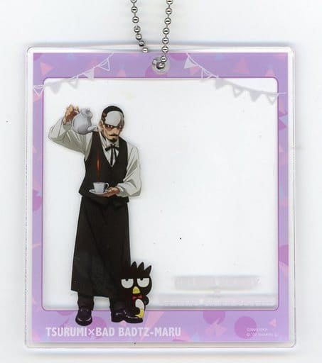 Lieutenant Tsurumi Bad Badtz-Maru Golden Kamuy X Sanrio Characters Golden Kamuy Trading Frame Acrylic Key Chain Sanrio Characters Cafe in Chugai Grace Cafe Limited Key Chain [USED]