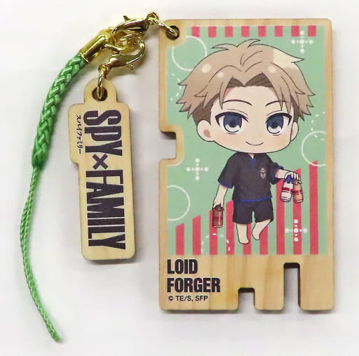 Loid Forger SPY x FAMILY Wooden Straps Gokurakuyu Raku Spa Holiday Extra Mission Show Off Your Close Family in The Bath Limited Key Chain [USED]