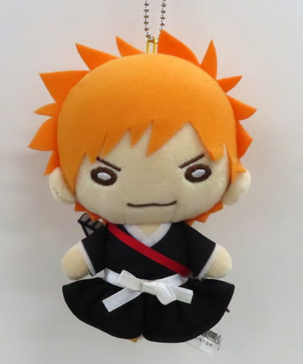 Ichigo Kurosaki BLEACH Nitotan Plush Toy with Ball Chain Jump Shop Limited Key Chain [USED]