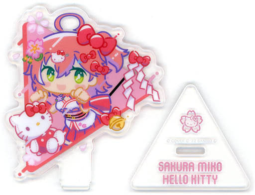Sakura Miko Hello Kitty VTuber Hololive X Sanrio Characters Triangle Acrylic Stand Acrylic Stands [USED]