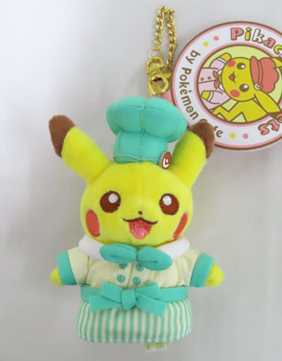 Pikachu Pastry Chef Pokemon Mascot Pikachu Sweets By Pokemon Cafe Limited Key Chain [USED]