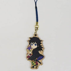 Giyu Tomiokau Flower Nijigennomori X Demon Slayer: Kimetsu no Yaiba Wooden Key Chain Part 2 Mystery-Solving Walk Hanafuru Sato to Maboroshi no Zekkei Limited Edition Participation Benefits Key Ring [USED]