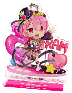 Ram Idol Ver. Re:ZERO -Starting Life in Another World- Trading Acrylic Stand Key Chain SHIBUYA SCRAMBLE FIGURe POP UP SHOP in SHIBUYA Limited Key Chain [USED]