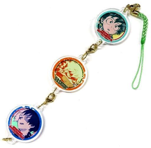 My Hero Academia Izuku Midoriya Katsuki Bakugo Shoto Todoroki Linked Acrylic Charm Jump Shop Limited Charm [USED]