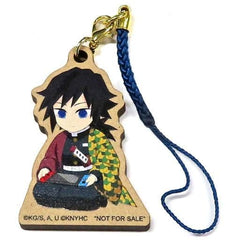 Giyu Tomiokau Demon Slayer: Kimetsu no Yaiba The Hinokami Chronicles Newly Drawn Mini Chara Wooden Key Chain Illustration by ufotable Amazon Limited Purchase Benefits Key Ring [USED]