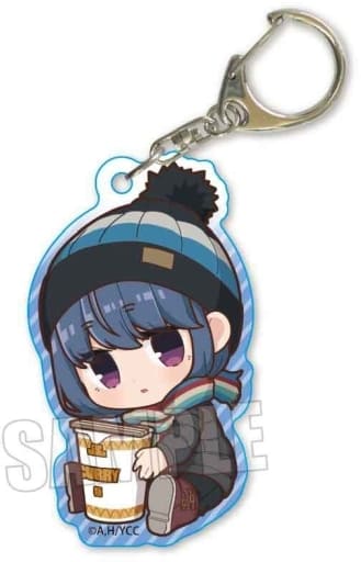 Rin Shima Laid-Back Camp Season 2 Gyugyutto Acrylic Key Chain Key Ring [USED]