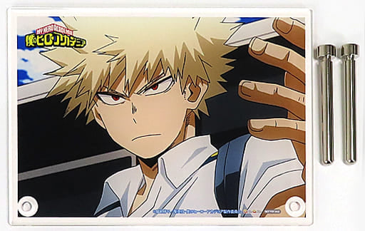 My Hero Academia Katsuki Bakugo Mini Acrylic Character Plate amiami Limited Bonus for Purchasing Connect Collection Katsuki Bakugo Uniform Ver. 1/8 PVC Figure Acrylic Stands [USED]