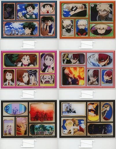 My Hero Academia Izuku Midoriya & Others Acrylic Board All 6 Types Set Acrylic Stands [USED]