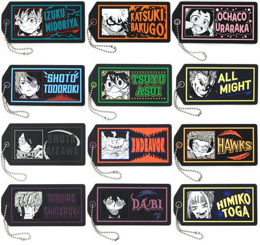 Katsuki Bakugo, etc. My Hero Academia Ichiban Kuji Fight On! Rubber Keychain Prize F All 12 Types Set Key Chain [USED]