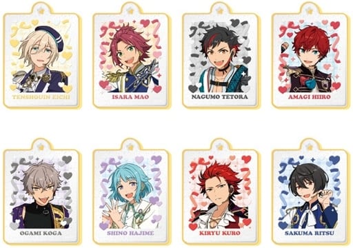 Eichi Tenshouin, etc. Ensemble Stars!! PUKU RAME ACKY Dbox All 8 Types Set Key Chain [USED]