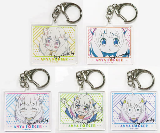 Anya Forger SPY x FAMILY Anya Hyakumenso Set Key Chain C100 Limited 5 Types Set Key Chain [USED]