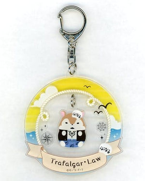 Trafalgar Law One Piece Acrylic Key Ring with Charms Mochimochi Hamster Collection Ver. Key Ring [USED]