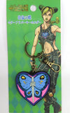 Kujo Jorin Tattoo JoJo's Bizarre Adventure Jolyne's Butterfly Motif Rubber Key Chain Anime 10th Anniversary Exhibition Limited Key Ring [USED]