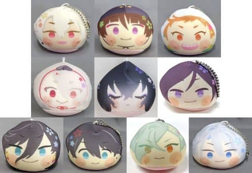 Kogitsunemaru, etc. Touken Ranbu Omanjuu Niginigi Mascot Part 2 of 2 All 10 Types Set Key Ring [USED]