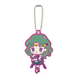 Super Sailor Neptune Sailor Moon Eternal X Sanrio Characters Rubber Mascot 2 Key Chain [USED]