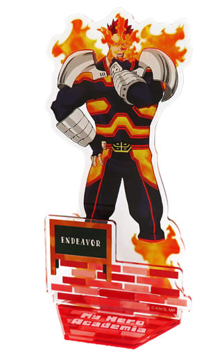 My Hero Academia Endevor Newly Illustrated Big Acrylic Stand Break Ver. Don Quijote Limited Acrylic Stands [USED]
