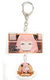 Anya Forger B Slanted Eyes SPY x FAMILY 2-Serial Acrylic Key Ring LAWSON Limited Key Chain [USED]