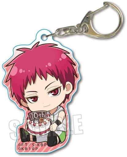 Seijuro Akashi 10th Anniversary Version Kuroko's Basketball Gyugyutto Acrylic Key Chain Key Ring [USED]