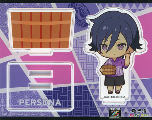 Revelations: Persona Protagonist Acrylic Stand Mini Character Ver. Persona Series 25th Anniversary Gokurakuyu RAKU SPA Between Reality and Bath Exclusive Acrylic Stands [USED]