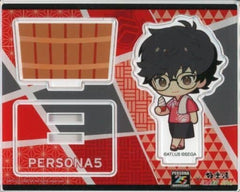 Persona 5 Protagonist Acrylic Stand Mini Character Ver. Persona Series 25th Anniversary Gokurakuyu RAKU SPA Between Reality and Bath Exclusive Acrylic Stands [USED]
