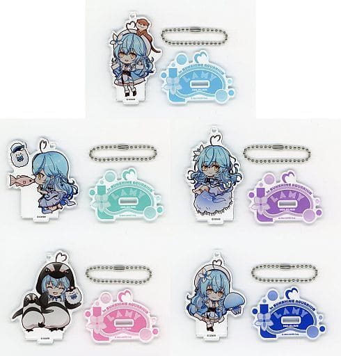 Yukihana Lamy, etc. VTuber Hololive Trading Acrylic Keychain Yukihana Lamy Sunshine Aquarium #AquaLamyum Exclusive All 5 Types Set Acrylic Stands [USED]