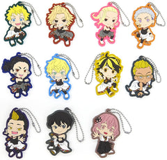 Keisuke Baji, etc. Tokyo Revengers Taito Lottery Touman no Mai Rubber Keychain Prize I All 11 Types Set Key Chain [USED]