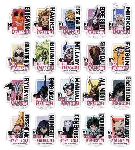 My Hero Academia Endevor & Others Ichiban Kuji The Top 5! Acrylic Stand Prize H All 20 Types Set Acrylic Stands [USED]