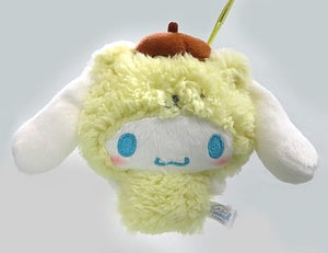 Cinnamoroll D Pompompurin Clothes Cinnamoroll 20th Anniversary Everyone's Kigurumi Mascot Key Ring [USED]