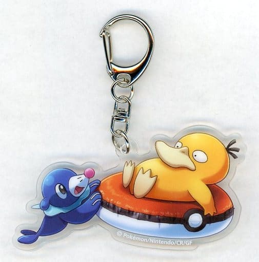 Popplio Psyduck Pokemon Acrylic Keychain Collection Pokemon Center Okinawa & Pokemon Center Online Limited Key Chain [USED]