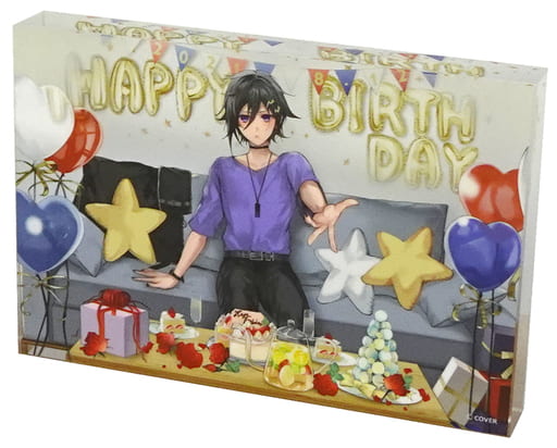 Izuru Kanade VTuber Holo Stars Double-Layer Printed Acrylic Block Izuru's 20th Birthday - 2021 Commemorative Set Acrylic Stands [USED]