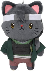 Kotarou Katsura Joi Shishi Ver. Gintama withCAT Plush Keychain with Eye Mask Key Chain [USED]