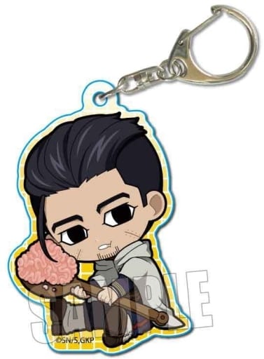 Hyakunosuke Ogata Reindeer Brain Golden Kamuy Gyugyutto Acrylic Key Chain Mogumogu Ver. Key Ring [USED]