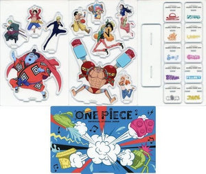 Monkey D. Luffy, etc. One Piece Straw Hat Pirates Acrylic Stand Key Chain One Piece Premier Summer 2022 Universal Studios Japan Limited Key Chain [USED]