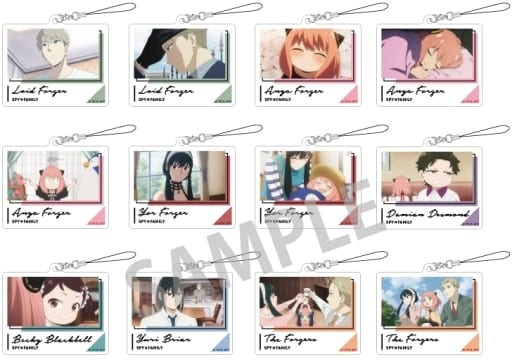 Anya Forger, etc. SPY x FAMILY Trading Acrylic Straps Vol.1 All 12 Types Set Key Chain [USED]
